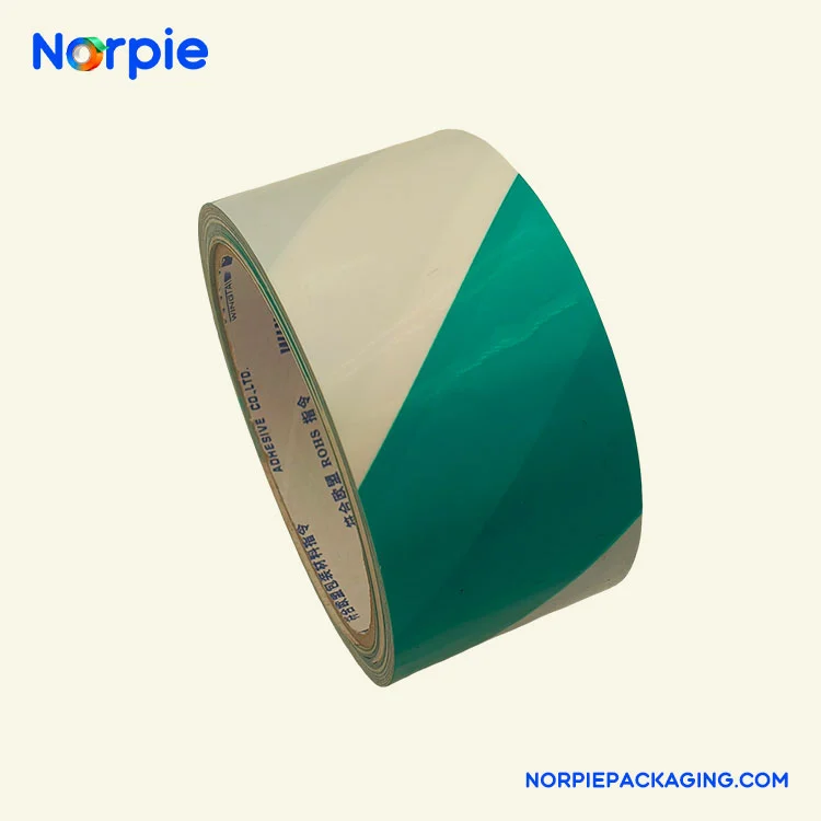 سبز اور سفید انتباہی ٹیپ